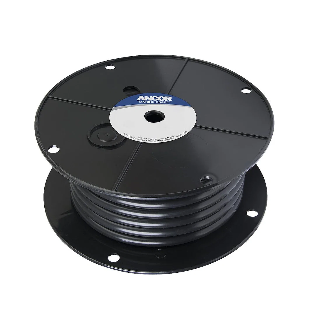 115005 – ANCOR Battery Cable, Without Terminal Black Negative Tinned Copper Conductor/ PVC Insulation 50 Foot Spool 1...